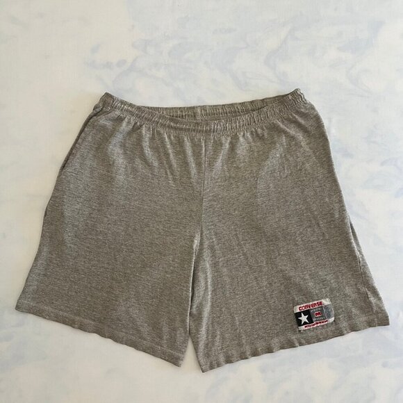 Converse Grey Drawstring Sweat Shorts - Picture 1 of 8